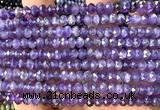 CRB6102 15 inches 4*6mm faceted rondelle amethyst beads