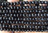 CRB6114 15 inches 4*6mm faceted rondelle black agate beads