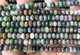 CRB6116 15 inches 4*6mm faceted rondelle Indian agate beads