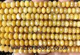 CRB6127 15 inches 4*6mm faceted rondelle yellow jade beads