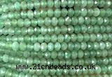 CRB6129 15 inches 4*6mm faceted rondelle green aventurine jade beads