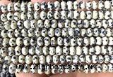 CRB6141 15 inches 4*6mm faceted rondelle dalmatian jasper beads