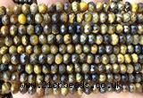 CRB6150 15 inches 4*6mm faceted rondelle yellow tiger eye beads