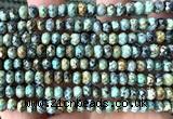 CRB6158 15 inches 4*6mm faceted rondelle African turquoise beads