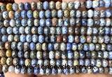 CRB6163 15 inches 4*6mm faceted rondelle sunset dumortierite beads
