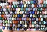 CRB6165 15 inches 4*6mm faceted rondelle colorful gemstone beads