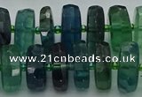 CRB618 15.5 inches 8*18mm faceted rondelle fluorite beads