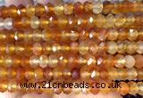CRB6211 15 inches 5*8mm faceted rondelle red agate beads