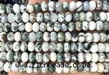 CRB6216 15 inches 5*8mm faceted rondelle tree agate beads