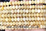 CRB6233 15 inches 5*8mm faceted rondelle yellow jade beads