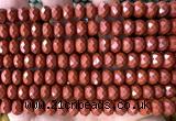 CRB6252 15 inches 5*8mm faceted rondelle red jasper beads