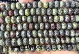CRB6257 15 inches 5*8mm faceted rondelle dragon blood jasper beads