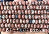 CRB6266 15 inches 5*8mm faceted rondelle red sesame jasper beads