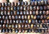 CRB6276 15 inches 5*8mm faceted rondelle red tiger eye beads