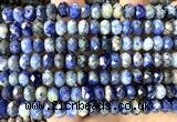 CRB6287 15 inches 5*8mm faceted rondelle sodalite gemstone beads