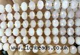 CRB6300 15 inches 6*10mm faceted rondelle rose quartz beads