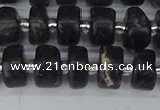 CRB631 15.5 inches 5*8mm tyre charoite gemstone beads