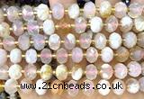 CRB6310 15 inches 6*10mm faceted rondelle sakura agate beads