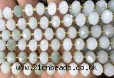 CRB6331 15 inches 6*10mm faceted rondelle Tianshan jade beads