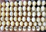 CRB6332 15 inches 6*10mm faceted rondelle yellow jade beads