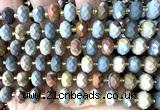 CRB6347 15 inches 6*10mm faceted rondelle American picture jasper beads