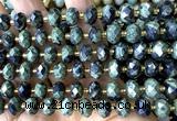 CRB6349 15 inches 6*10mm faceted rondelle kambaba jasper beads