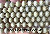 CRB6350 15 inches 6*10mm faceted rondelle Alashan jasper beads