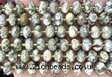 CRB6370 15 inches 6*10mm faceted rondelle rhyolite beads