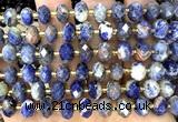 CRB6375 15 inches 6*10mm faceted rondelle sodalite beads