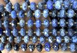 CRB6377 15 inches 6*10mm faceted rondelle dumortierite beads
