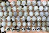 CRB6381 15 inches 6*10mm faceted rondelle labradorite beads
