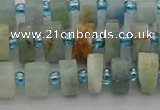 CRB645 15.5 inches 5*8mm tyre aquamarine gemstone beads