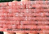 CRB6500 15 inches 2*6mm rondelle cherry quartz beads wholesale