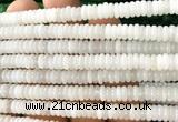 CRB6510 15 inches 2*6mm rondelle white jade beads wholesale
