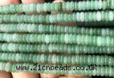 CRB6517 15 inches 2*6mm rondelle green aventurine jade beads