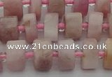 CRB652 15.5 inches 6*10mm tyre pink kunzite gemstone beads