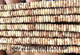 CRB6525 15 inches 2*6mm rondelle red net jasper beads