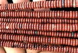 CRB6527 15 inches 2*6mm rondelle red jasper beads wholesale