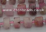 CRB657 15.5 inches 5*8mm tyre pink tourmaline gemstone beads