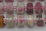 CRB658 15.5 inches 6*10mm tyre pink tourmaline gemstone beads