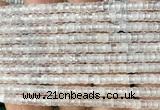 CRB6601 15 inches 2*4mm faceted heishi Angola white crystal beads