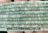 CRB6603 15 inches 2*4mm faceted heishi green strawberry quartz beads