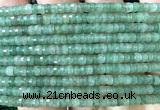 CRB6605 15 inches 2*4mm faceted heishi green aventurine jade beads