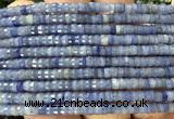 CRB6606 15 inches 2*4mm faceted heishi blue aventurine jade beads