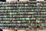 CRB6611 15 inches 2*4mm faceted heishi dragon blood jasper beads