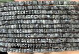 CRB6617 15 inches 2*4mm faceted heishi black labradorite beads