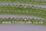 CRB703 15.5 inches 2*3mm faceted rondelle peridot gemstone beads