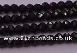 CRB705 15.5 inches 2*3mm faceted rondelle black spinel beads