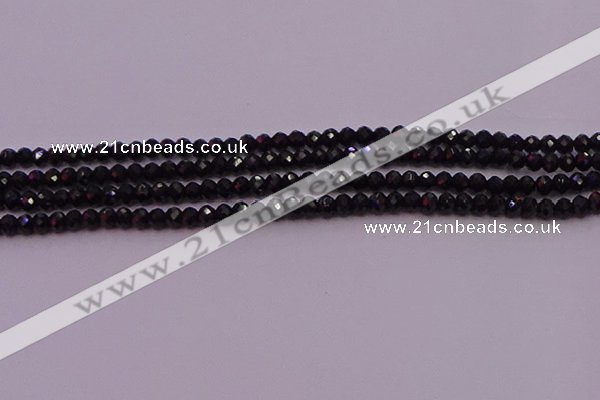 CRB705 15.5 inches 2*3mm faceted rondelle black spinel beads