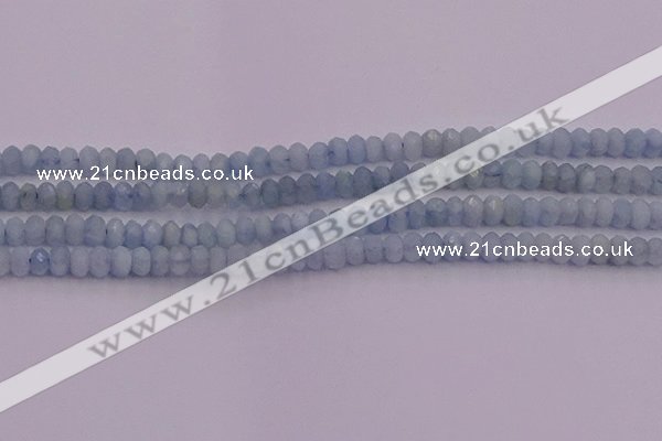 CRB710 15.5 inches 2.5*4mm faceted rondelle aquamarine beads